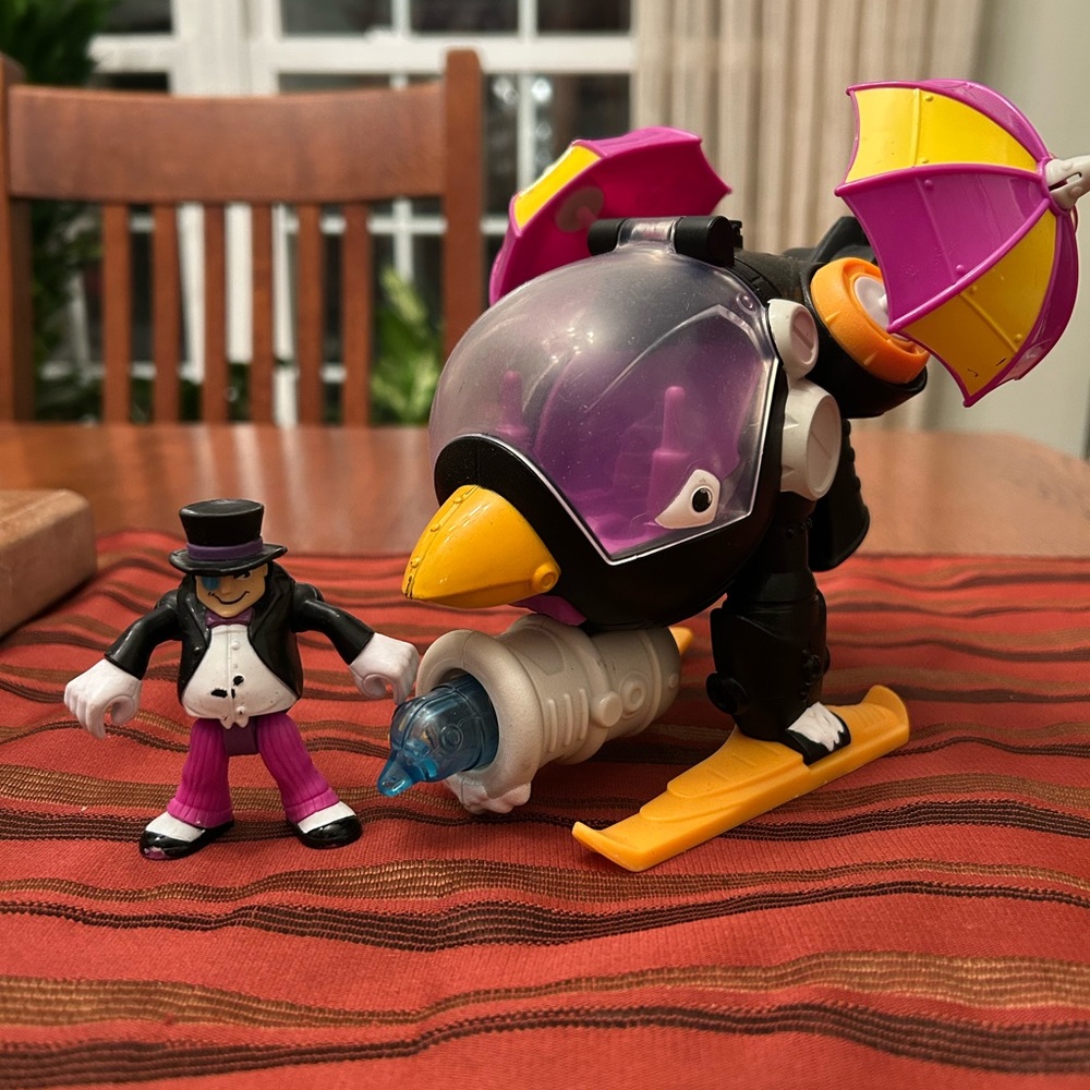 Fischer Price Imaginext Penguin Copter Action Figure with Umbrella